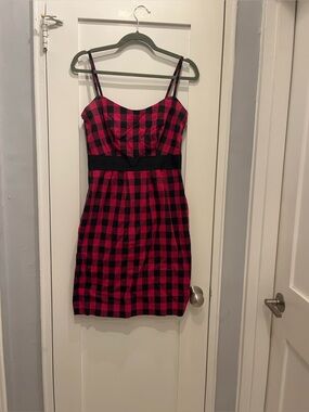 Vintage Betsey Johnson plaid pencil skirt dress